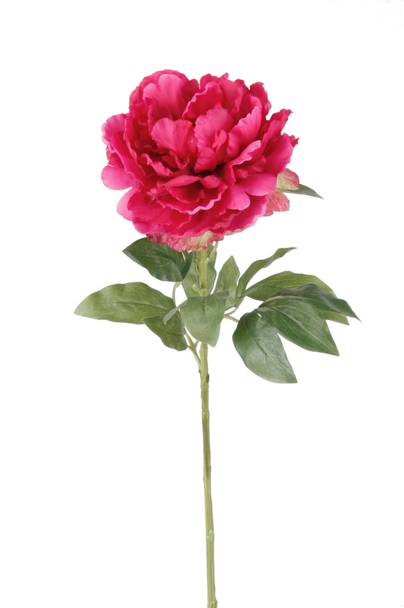 Artificial peony - 1 stem - Fuchsia