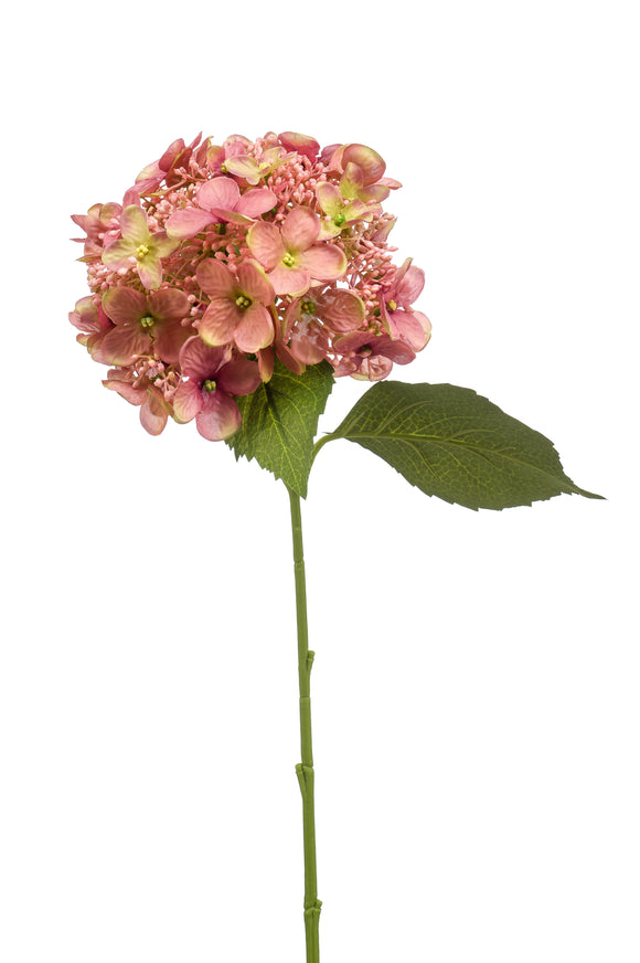 Artificial hydrangea - 1 head - Vintage pink