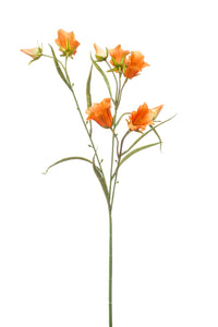 Artificial campanula spray - 1 stem - Orange