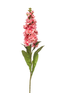 Artificial matthiola - 1 stem - Coral