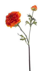 Artificial ranunculus - 1 stem - Orange